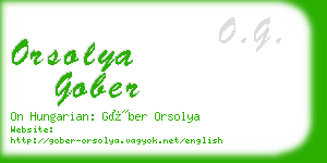 orsolya gober business card